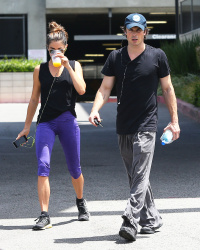 Ian Somerhalder & Nikki Reed - Seen leaving a gym in Los Angeles (July 25, 2014) - 9xHQ FOC0Q1tR